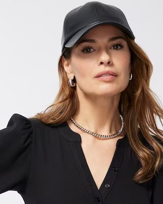 Faux Leather Baseball Cap | Chico's