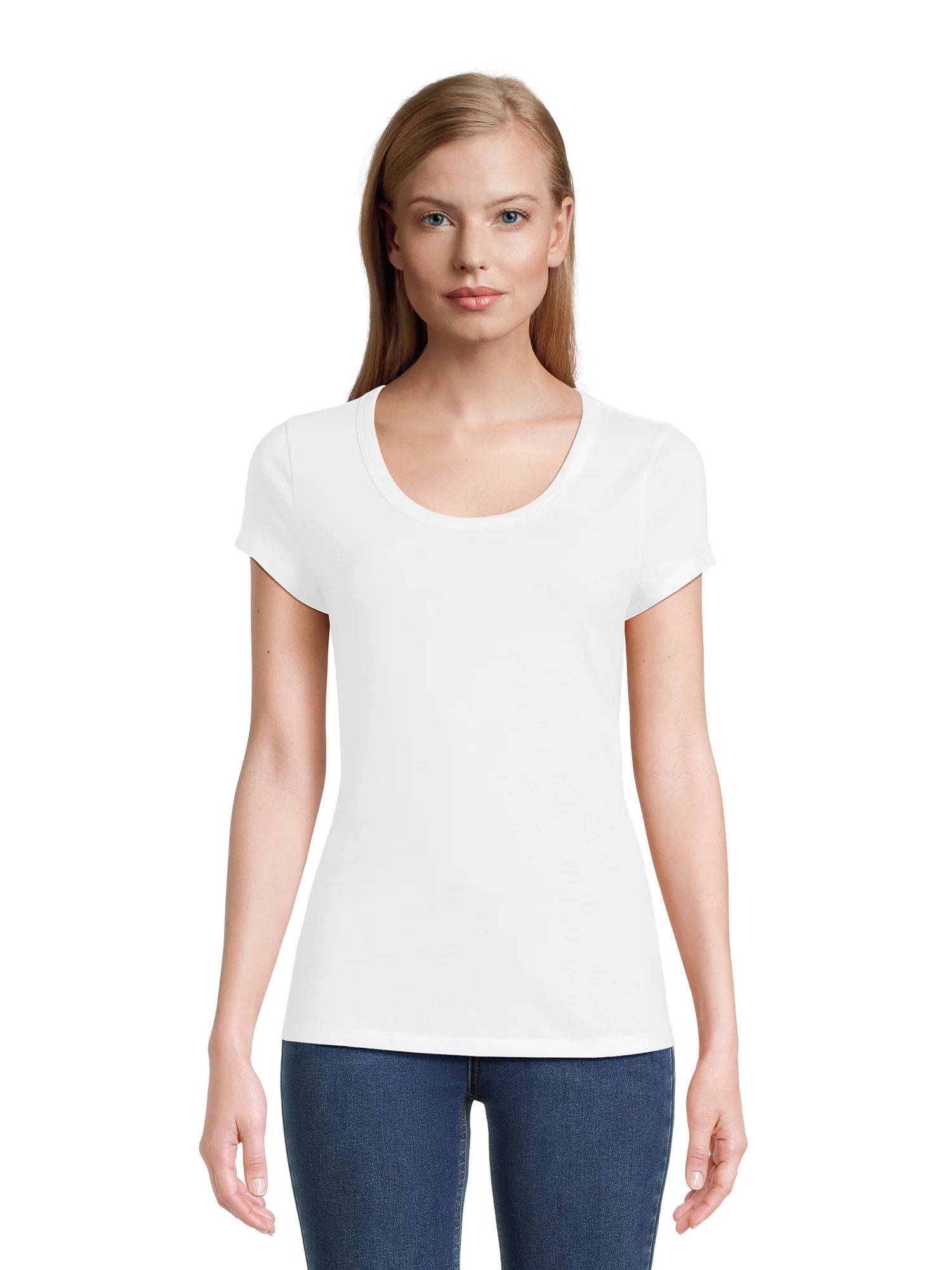 No Boundaries Juniors Scoop Neck T-Shirt with Short Sleeves, Sizes S-3X | Walmart (US)