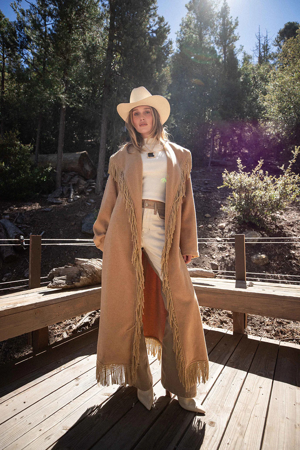 Montrose Camel Fringe Coat | 12th Tribe