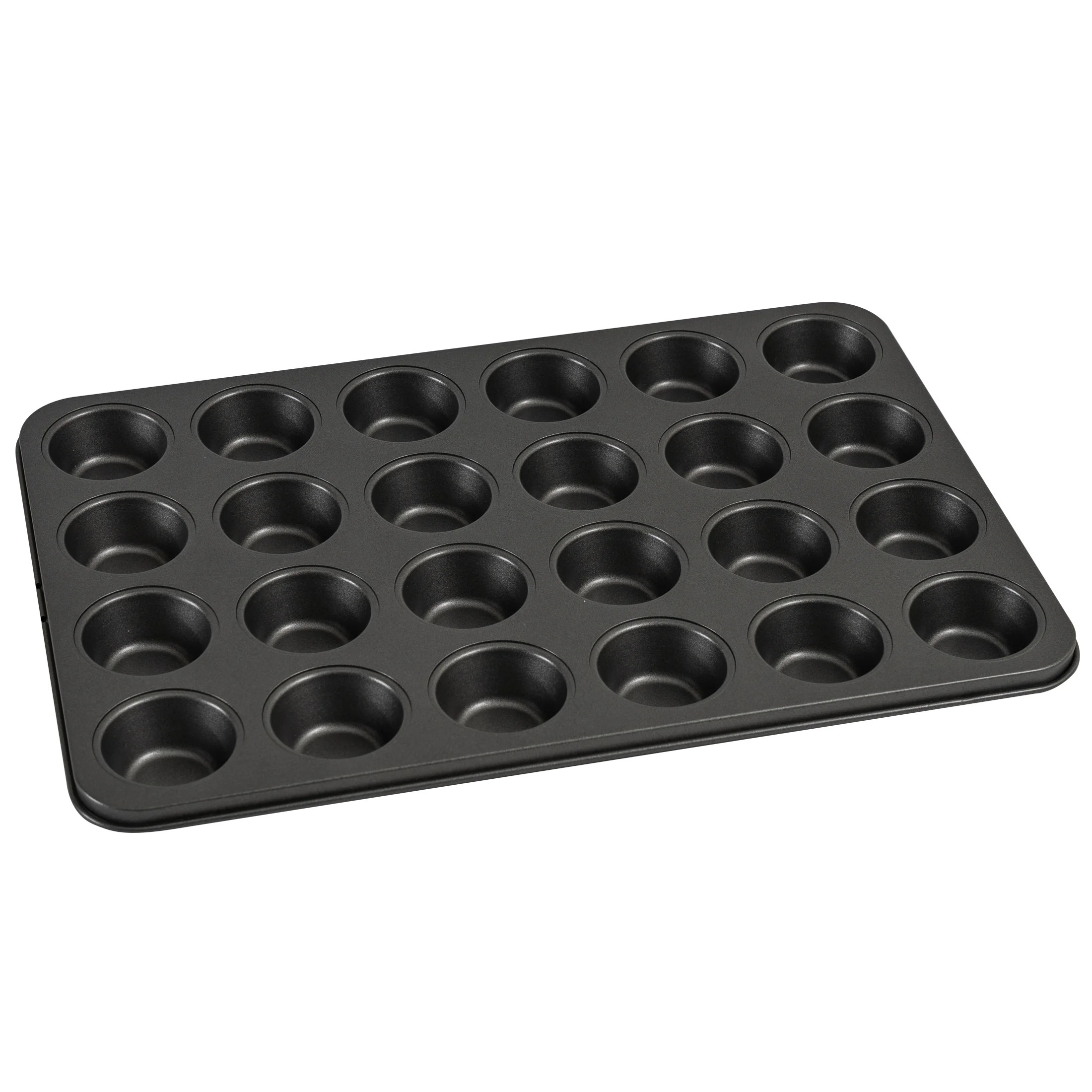 Mainstays 24 Cavity Mini Muffin Pan, Non-Stick Bakeware,1.8 inch Diameter Cups,Gray,Carbon Steel | Walmart (US)