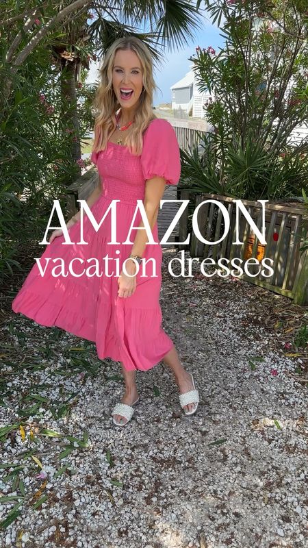 You’ll love these Amazon dresses! They all make the perfect vacation dresses! I’m wearing a small in each, and I would say they are all true to size. 

Beach dress / smocked dress / midi dress / maxi dress / sleeveless dress / puff sleeve dress / ric rac dress 

#LTKTravel #LTKFindsUnder50 #LTKFindsUnder100