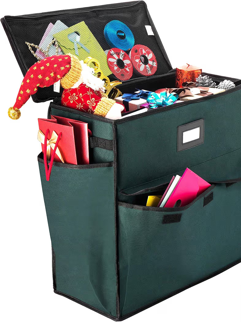 Wrapping Paper Storage Center - Portable Gift Wrap Station to Stow and Organize Flat Sheets, Holi... | Amazon (US)