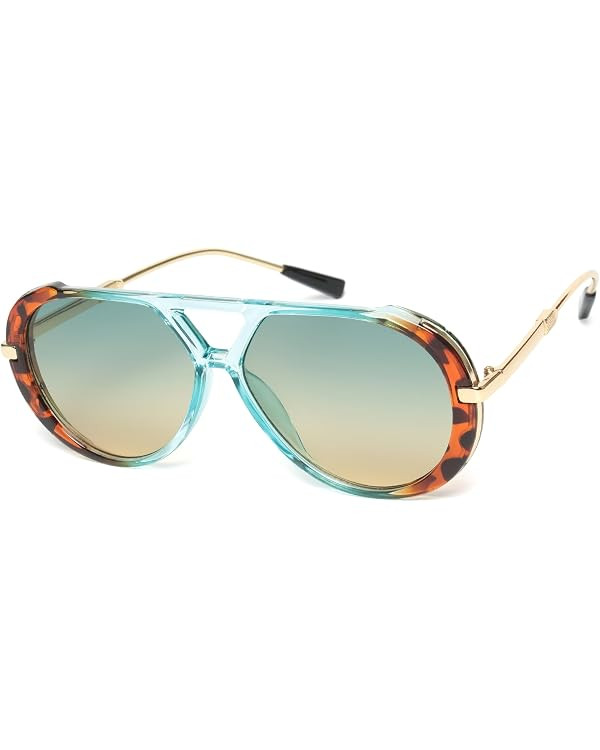 KENBO Retro Gold Aviator Sunglasses for Women Men Trendy Oversized Aviators Sun Glasses 70s Vinta... | Amazon (US)
