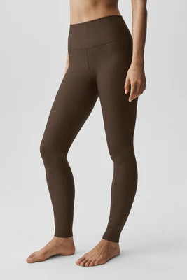 Alo YogaÂ® | Airlift Winter Warm High-Waist Legging in Espresso, Size: Medium | Alo Yoga