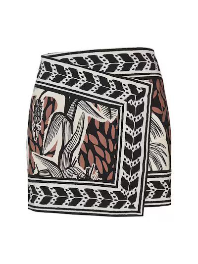 All dancing printed cotton mini skirt - Johanna Ortiz - Women | Luisaviaroma | Luisaviaroma