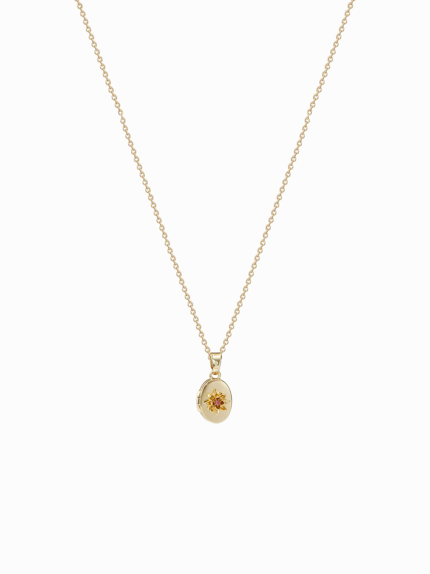 RHINESTONE DECOR FLOWER PENDANT NECKLACE | Cider