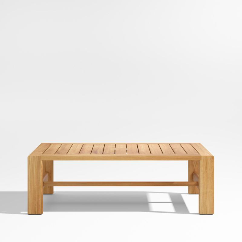 Anguilla 50" Teak Wood Outdoor Coffee Table | Crate & Barrel | Crate & Barrel