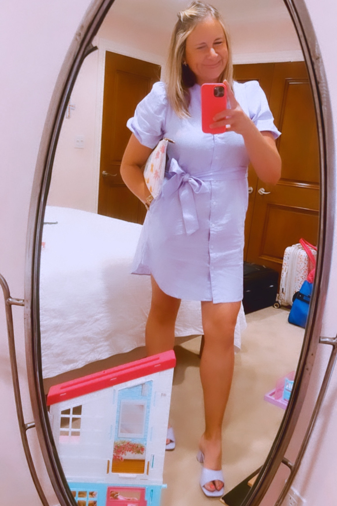 Easter Sunday Outfit 🐣✝️💫
… with a side of my nieces’ Barbie collection 💖.

I grabbed this dress in both the pastel rainbow stripe and the lavender (and might grab black too). True to size BUT I went with a petite (I’m not petite), on advice from an influencer who found the regular too long. I took the medium petite (I’m 5, 8.)

I grabbed the matching heels last year on sale, but linking some other similar! 💜💜💜

#LTKSeasonal