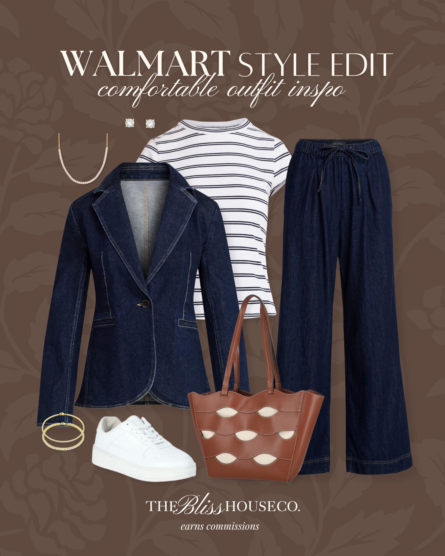 Comfortable yet chic outfit inspo from Walmart! 

Matching denim set, winter to spring transition look, work outfit, look for less, affordable women's clothing, Walmart fashion.
 

 #LTKootd #LTKFindsUnder50 #LTKWorkwear