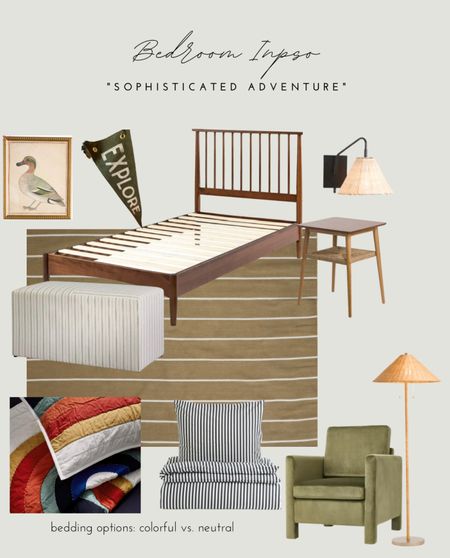 Boys room. Teen room. Neutral bedroom with an explore or adventure theme. Olive green rug and accent chair. 

Rattan lamp. Twin bedding. 


#LTKhome #LTKkids