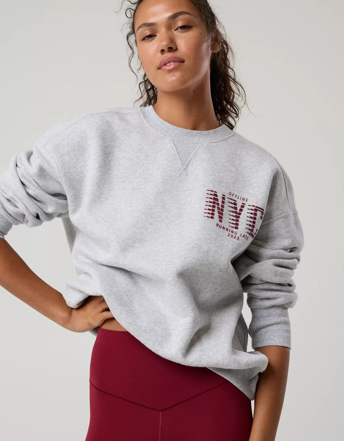 OFFLINE By Aerie Cloud Fleece Oversized Crewneck | American Eagle Outfitters (US & CA)