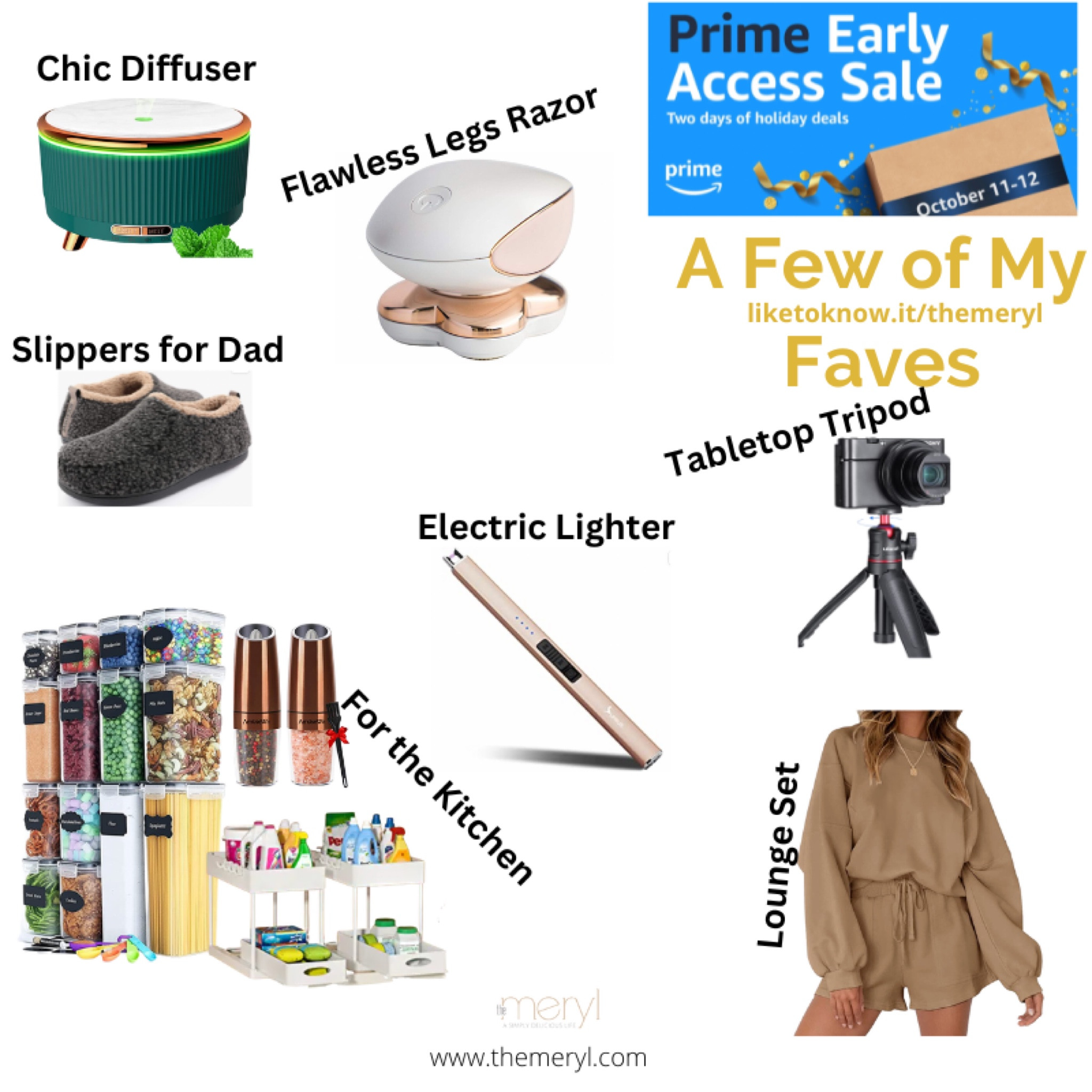 Amazon prime faves 
Kitchen organization flawless razor electric lighter diffuser lounge set tripod primeday2022 

#LTKbeauty #LTKsalealert #LTKunder100