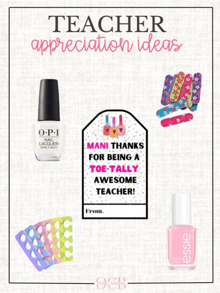 Another great teacher gift idea for the end of the year. You can even through in a gift card to the nail salon. 

Grab the printable tag on my website- https://shoporganizedchaosblog.com/products/teacher-appreciation-gift-tags

#LTKfindsunder50 #LTKGiftGuide #LTKbeauty