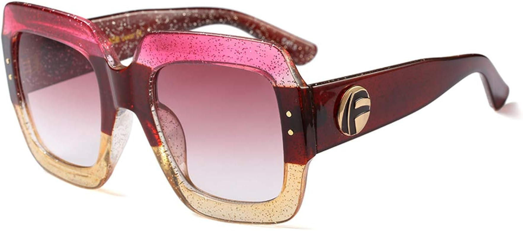 MEETSUN Oversized Square Sunglasses Women Inspired Multi Tinted Frame Fashion Modern Shades | Amazon (US)