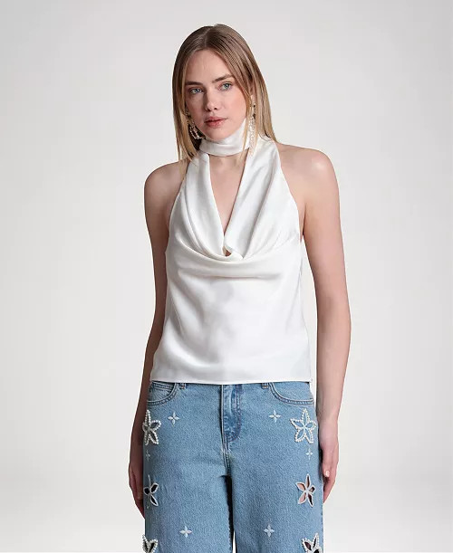 Women's Long-Tie Halter Top | Macy's