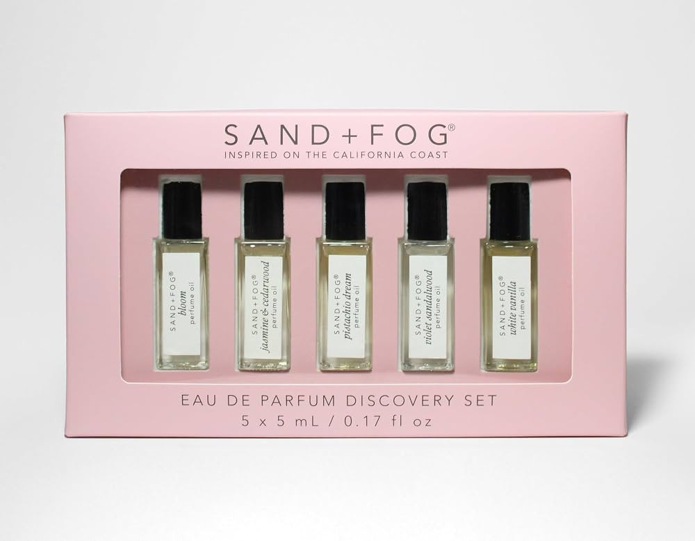 Sand + Fog Perfume Oil California Coast Discovery Set, 5 Fragrances, 0.17 Fl Oz Each Bloom, Jasmi... | Amazon (US)