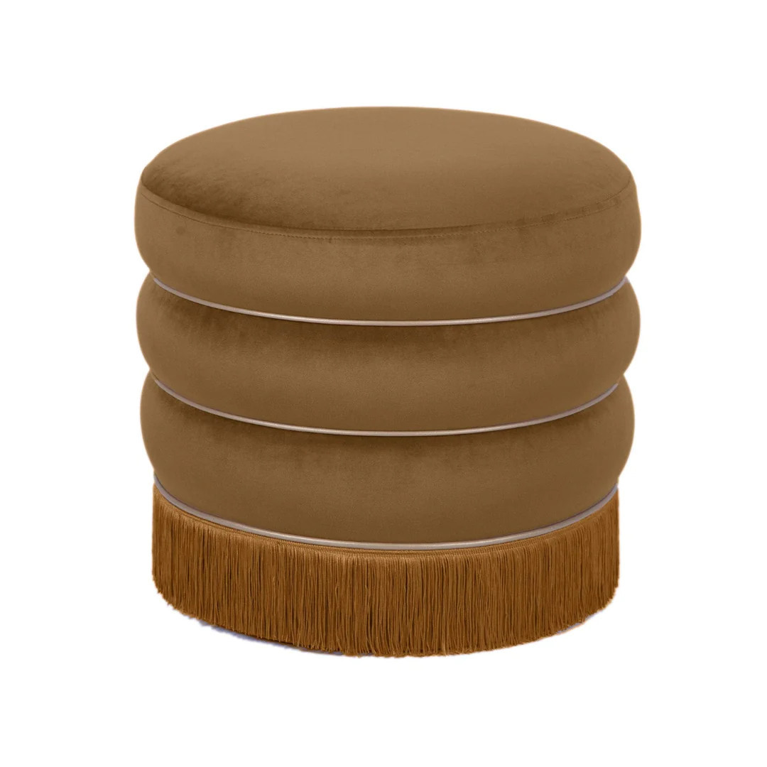 Lakka Velvet Ottoman | Burke Decor