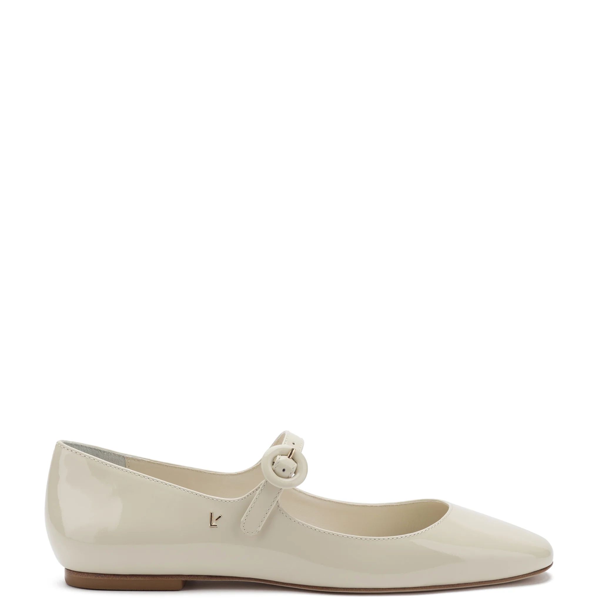 Blair Ballet Flat In Ivory Patent Leather | Larroude