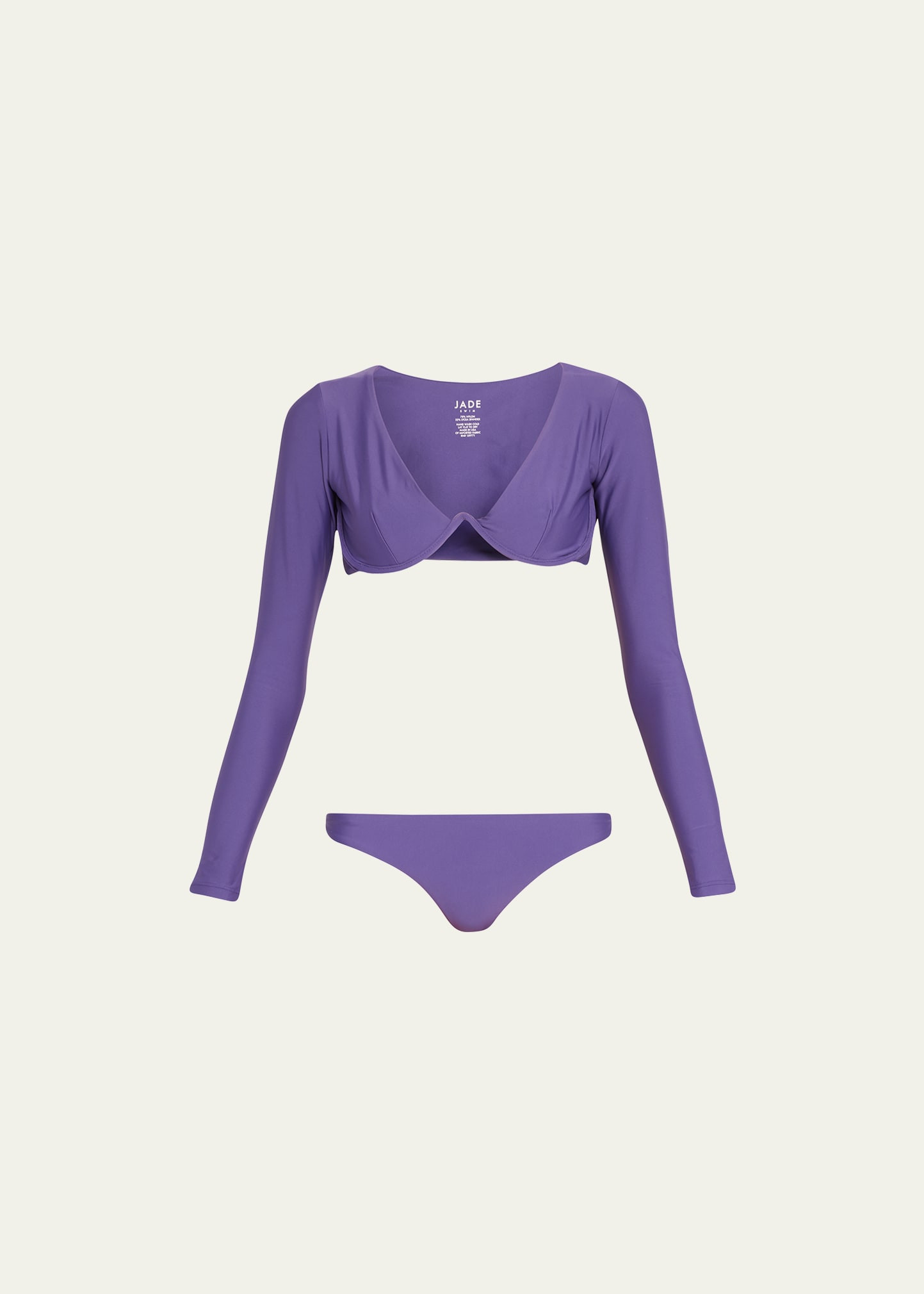 Jade Swim Eden Long-Sleeve Underwire Bikini Top | Bergdorf Goodman