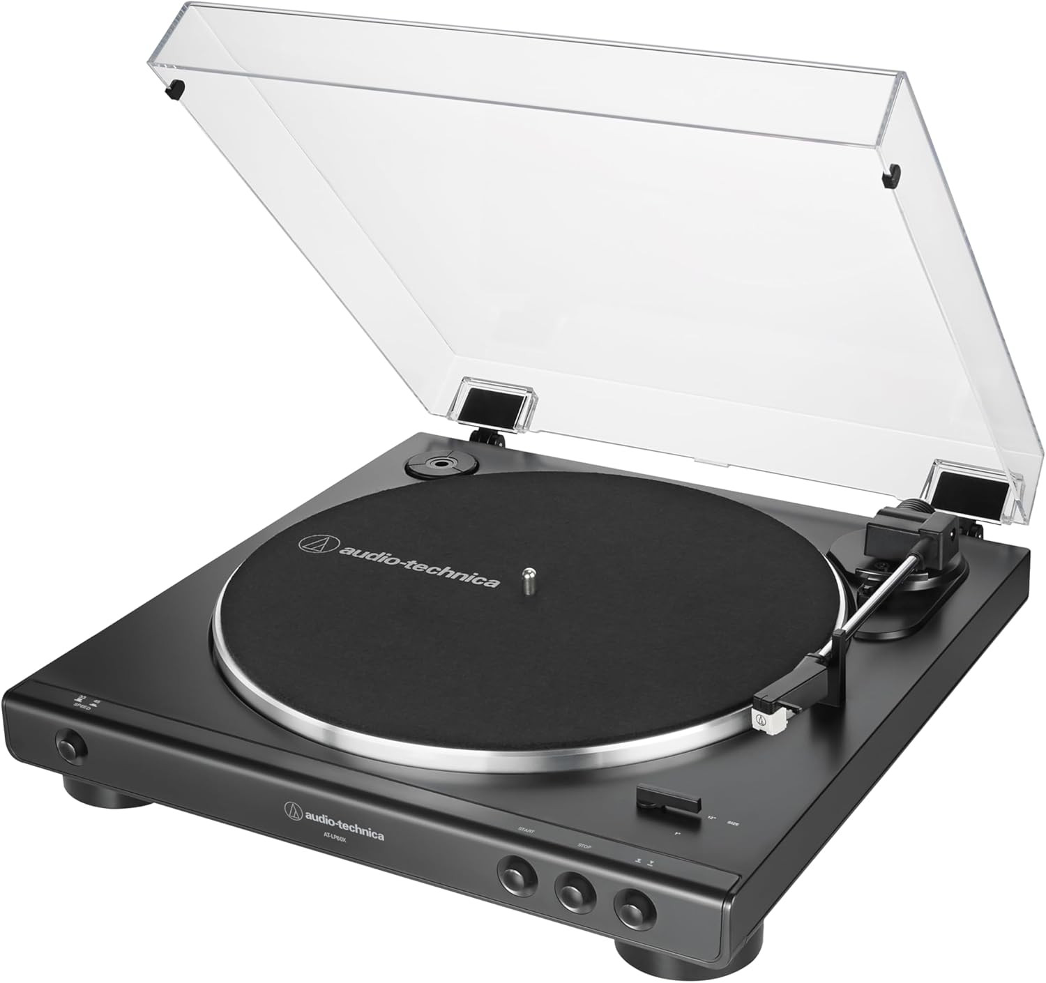 Audio-Technica AT-LP60X-BK Fully Automatic Belt-Drive Stereo Turntable, Black, Hi-Fidelity, Plays 33-1/3 and 45 RPM Vinyl Records, Dust Cover, Anti-Resonance, Die-Cast Aluminum Platter | Amazon (US)