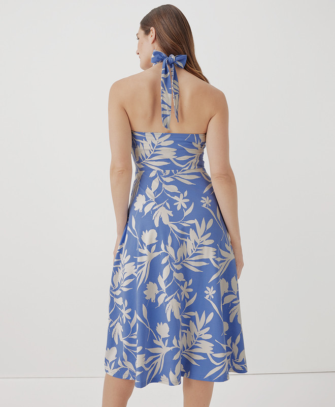 Women’s Fit & Flare Modern Halter Dress made with Organic Cotton | Pact | Pact Apparel