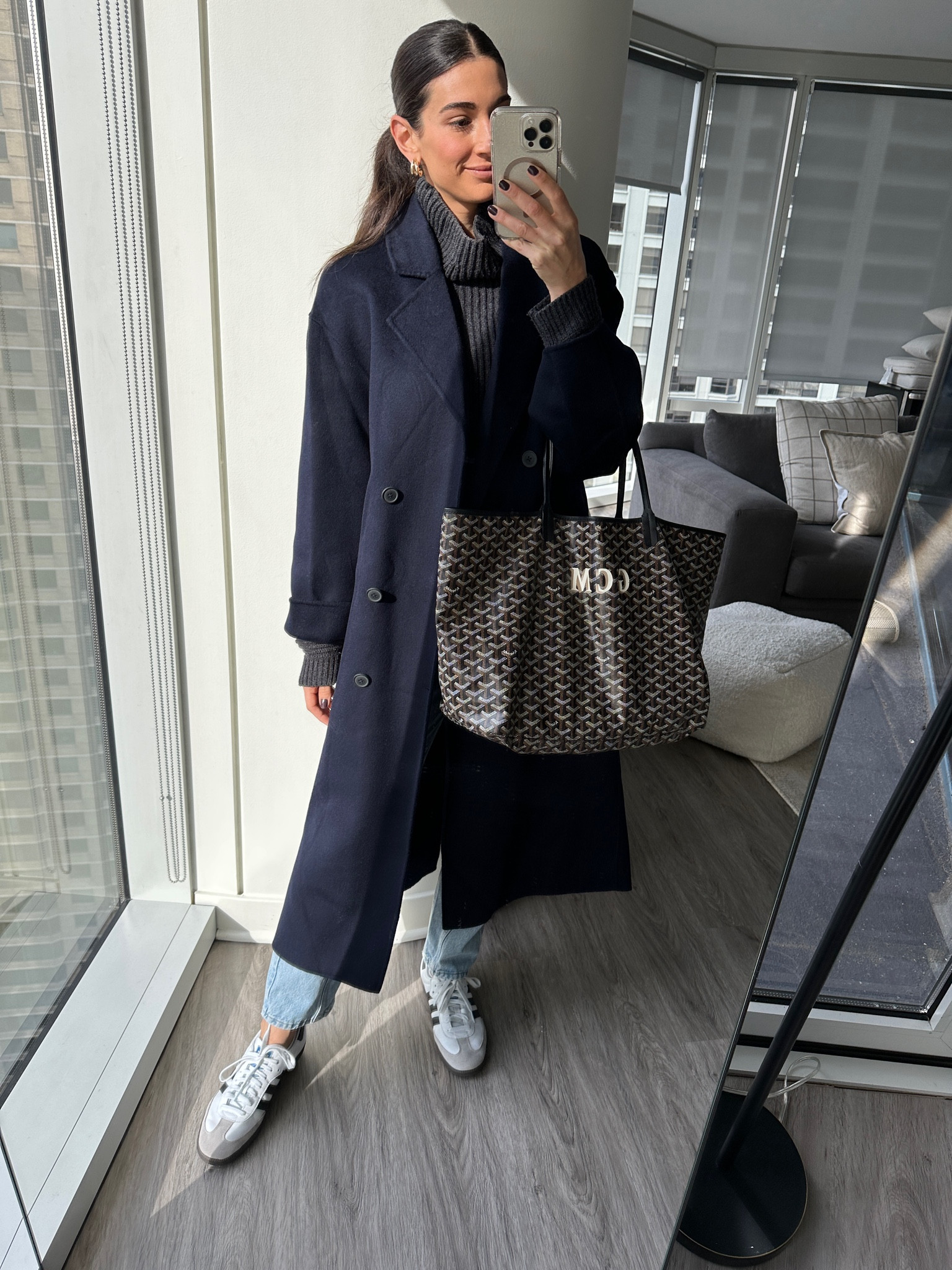 Fall coat 
Navy coat 
Lou Lou studios 
Jeans 
Fall outfit 

#LTKSeasonal #LTKworkwear #LTKstyletip