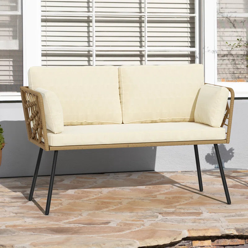 Beloit 51.2'' Wicker Outdoor Loveseat | Wayfair North America