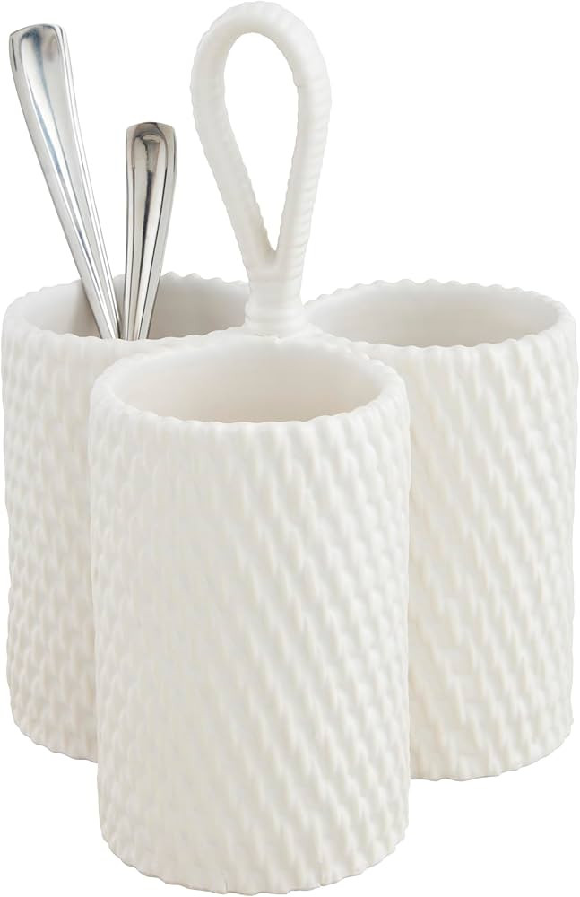 Mud Pie Woven Utensil Holder; 8 1/2" x 7" Dia | Amazon (US)