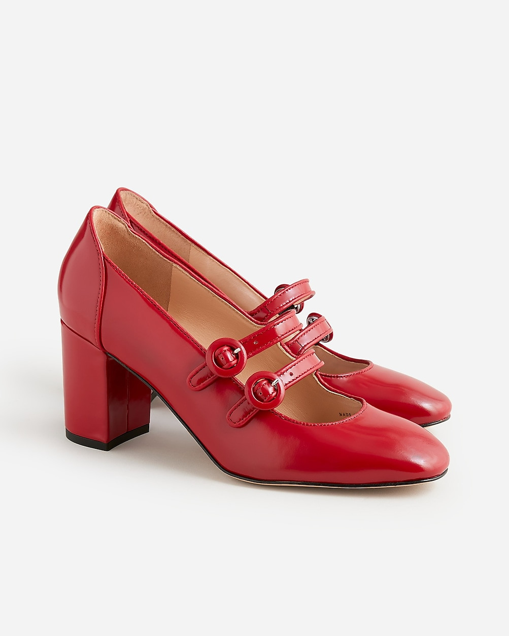 Maisie double-strap heels in Italian spazzolato leather | J. Crew US