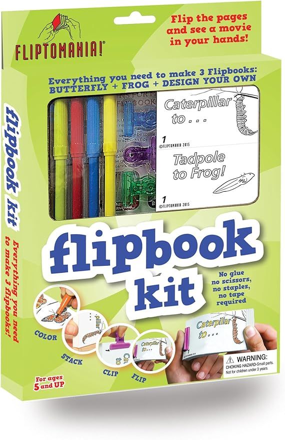 Fliptomania Flipbook Animation Kit - Butterfly & Frog | Amazon (US)