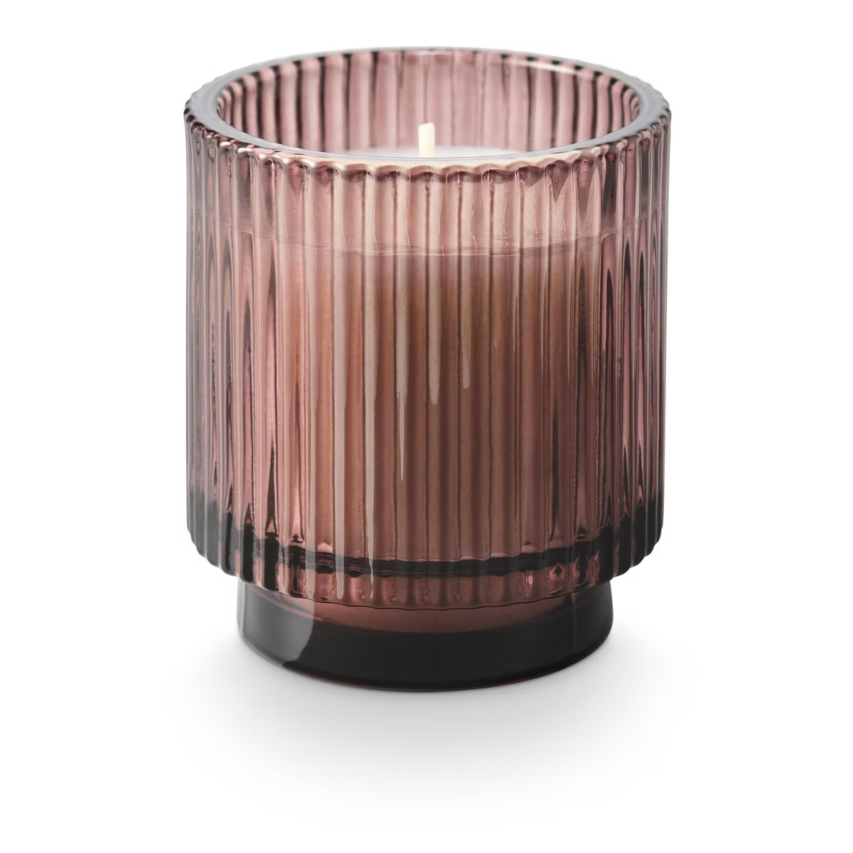 3.9oz Footed Ribbed Glass Scented Candle Brown - Bullseye's Playground™ | Target