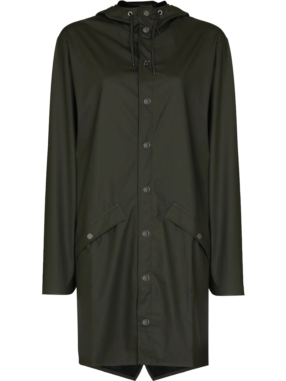 Longer drawstring-hood raincoat | Farfetch Global