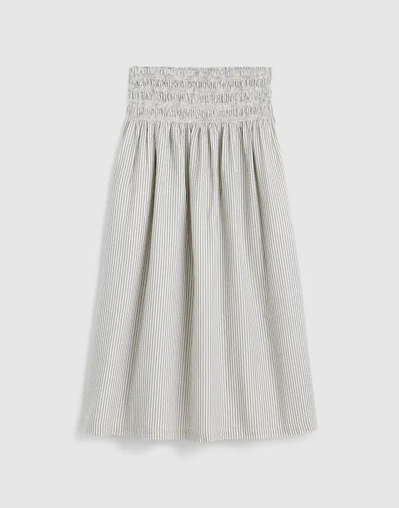 Sophia Midi Skirt in Seersucker | Madewell