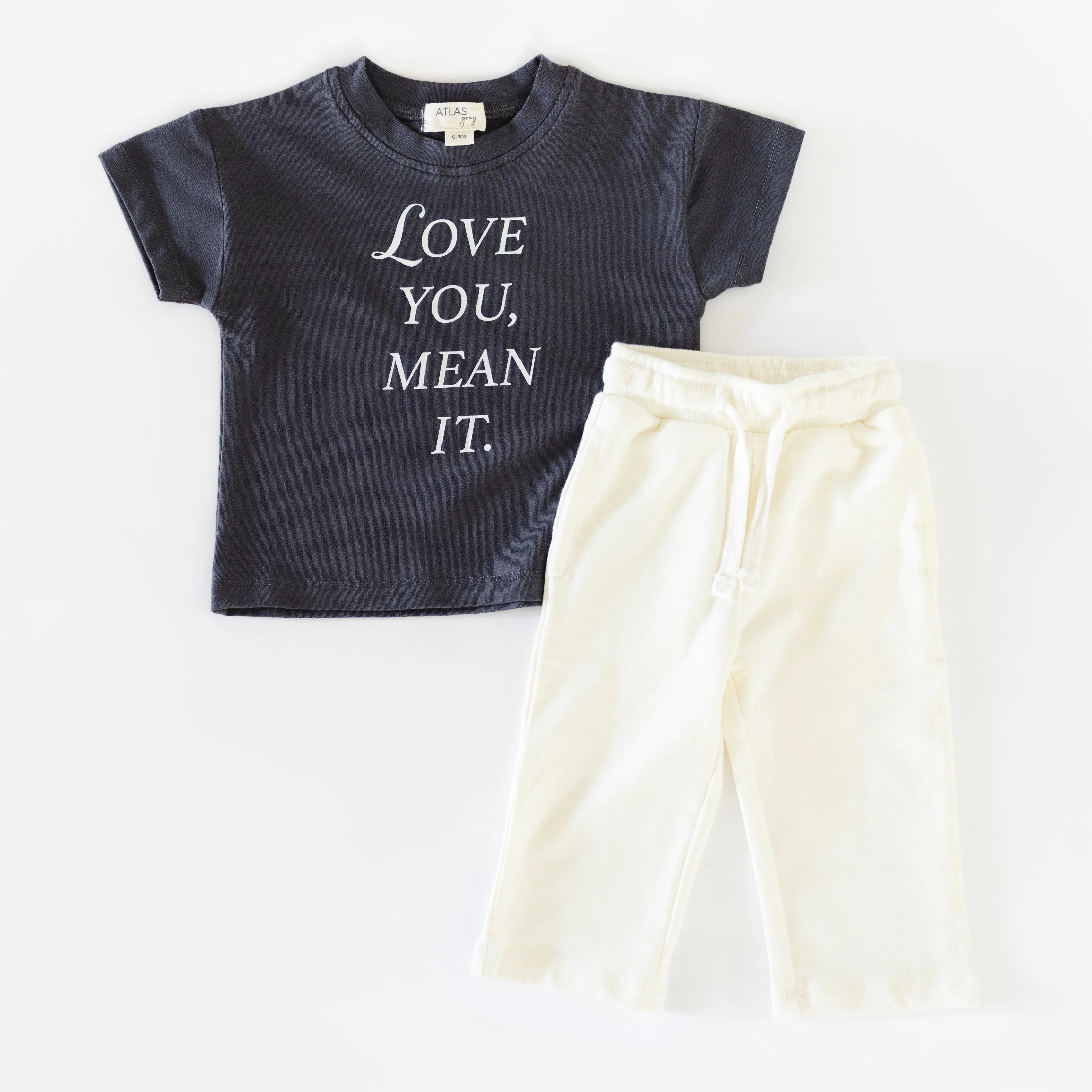 Wideleg Thin Sweatpants | Atlas Grey