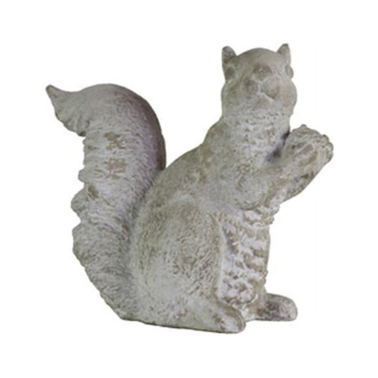 Large Cement Sitting Squirrel Figurine with Hand over Hand Against the Chest, Gray | Walmart (US)