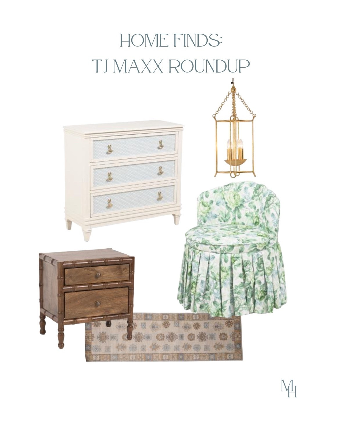 We love a good high–low mix. A beautiful investment piece can pull a room together, but discount finds help balance the budget. 