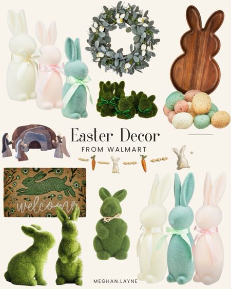 Walmart Easter decor. Flocked bunnies. Flocked Easter bunnies. 

#LTKSeasonal #LTKSpringSale