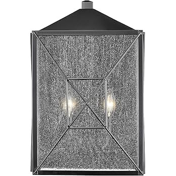 ML Lighting Caswell 2-Light Outdoor Wall Sconce Powder Coated Black | Amazon (US)