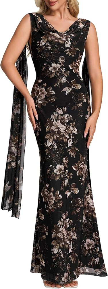 Parthea Women's Summer Formal Wedding Guest Dresses Sleeveless Backless Long Elegant Evening Part... | Amazon (US)