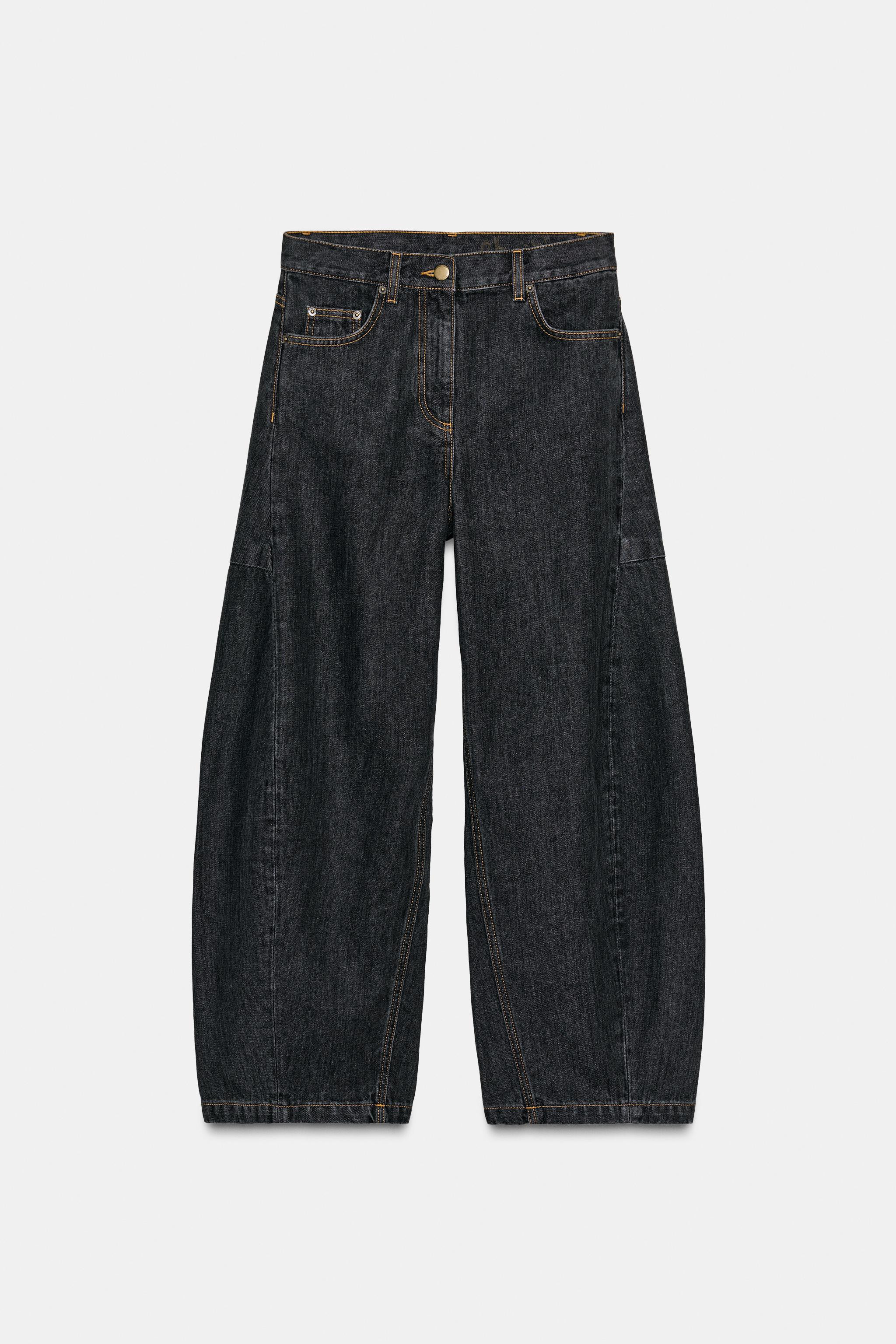 ZW COLLECTION MID-RISE BARREL JEANS | Zara US