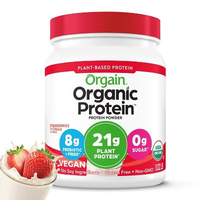 Orgain Organic Protein Powder - Strawberries and Cream - 1lb | Target