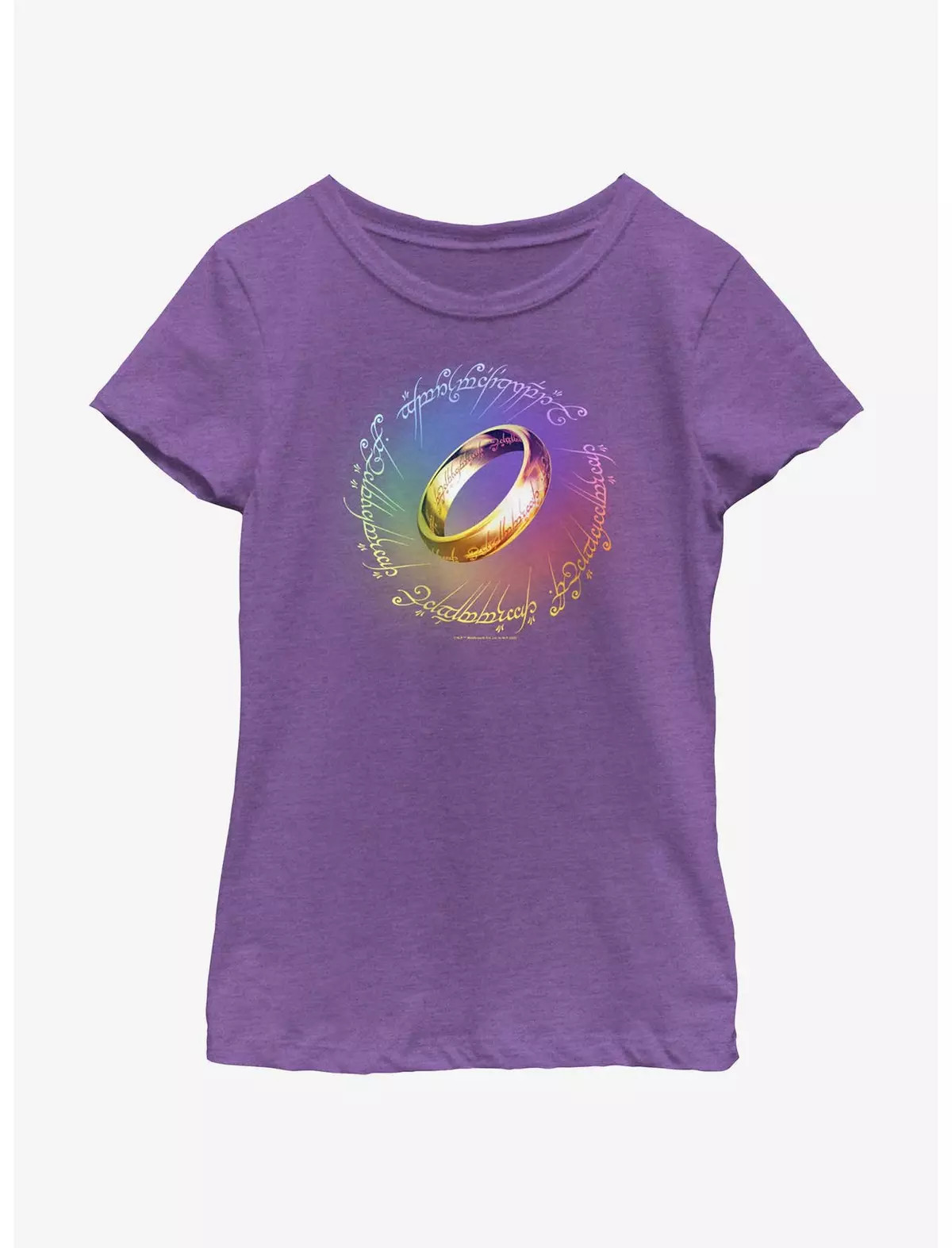 The Lord Of The Rings The One Ring Rainbow Youth Girls T-Shirt | BoxLunch