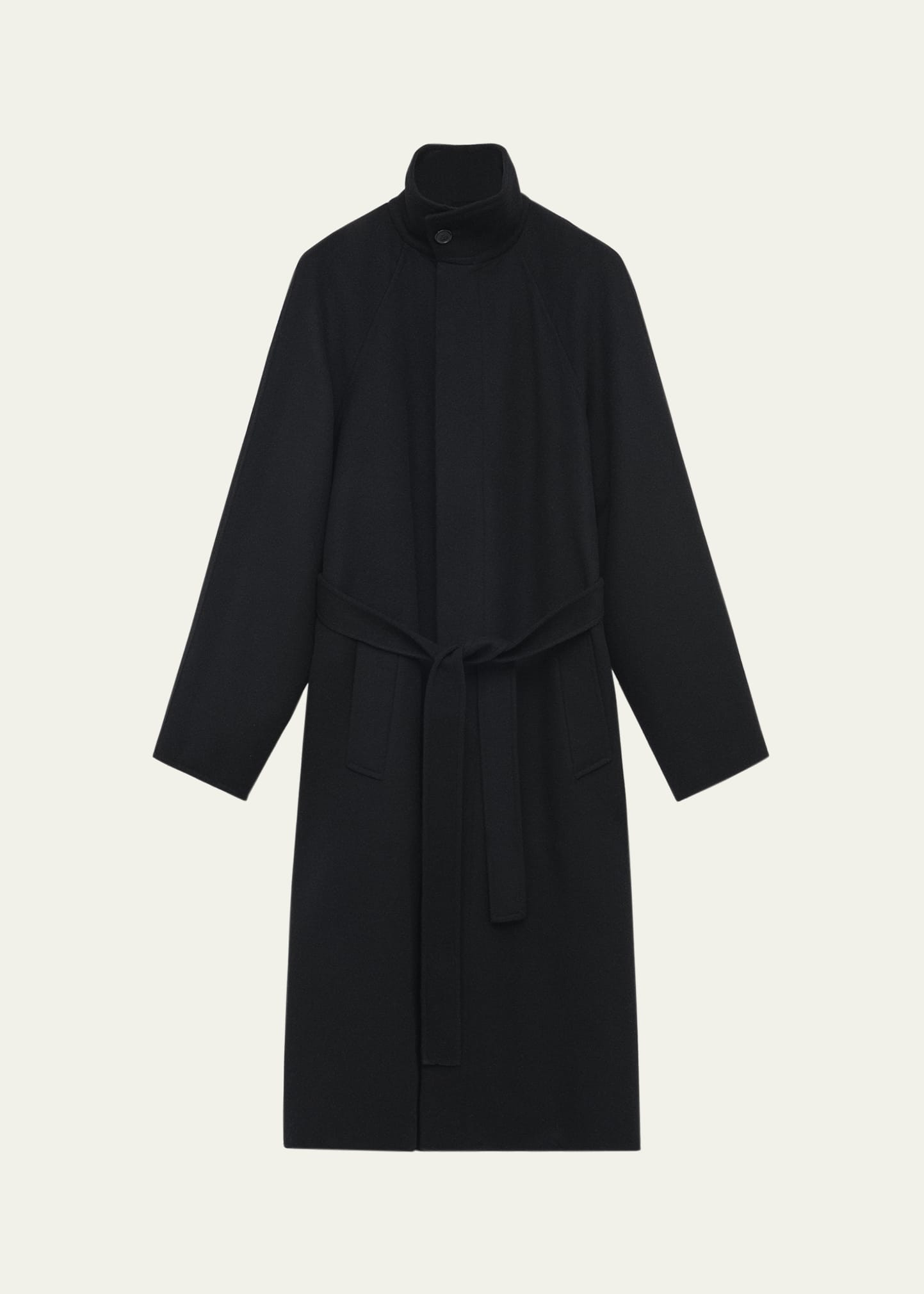 Loewe High-Neck Belted Wool-Cashmere Outer Coat | Bergdorf Goodman