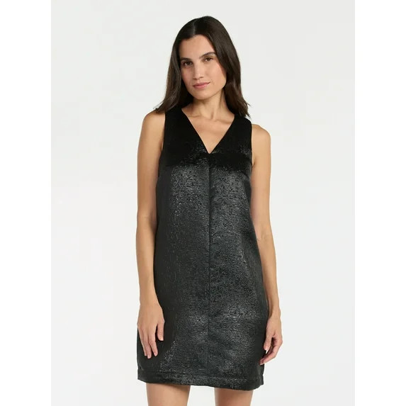 Time and Tru Women's Brocade Shift Dress, XS-XXXL | Walmart (US)