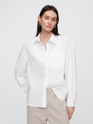 Oversized Shirt in Poplin | Gap Factory