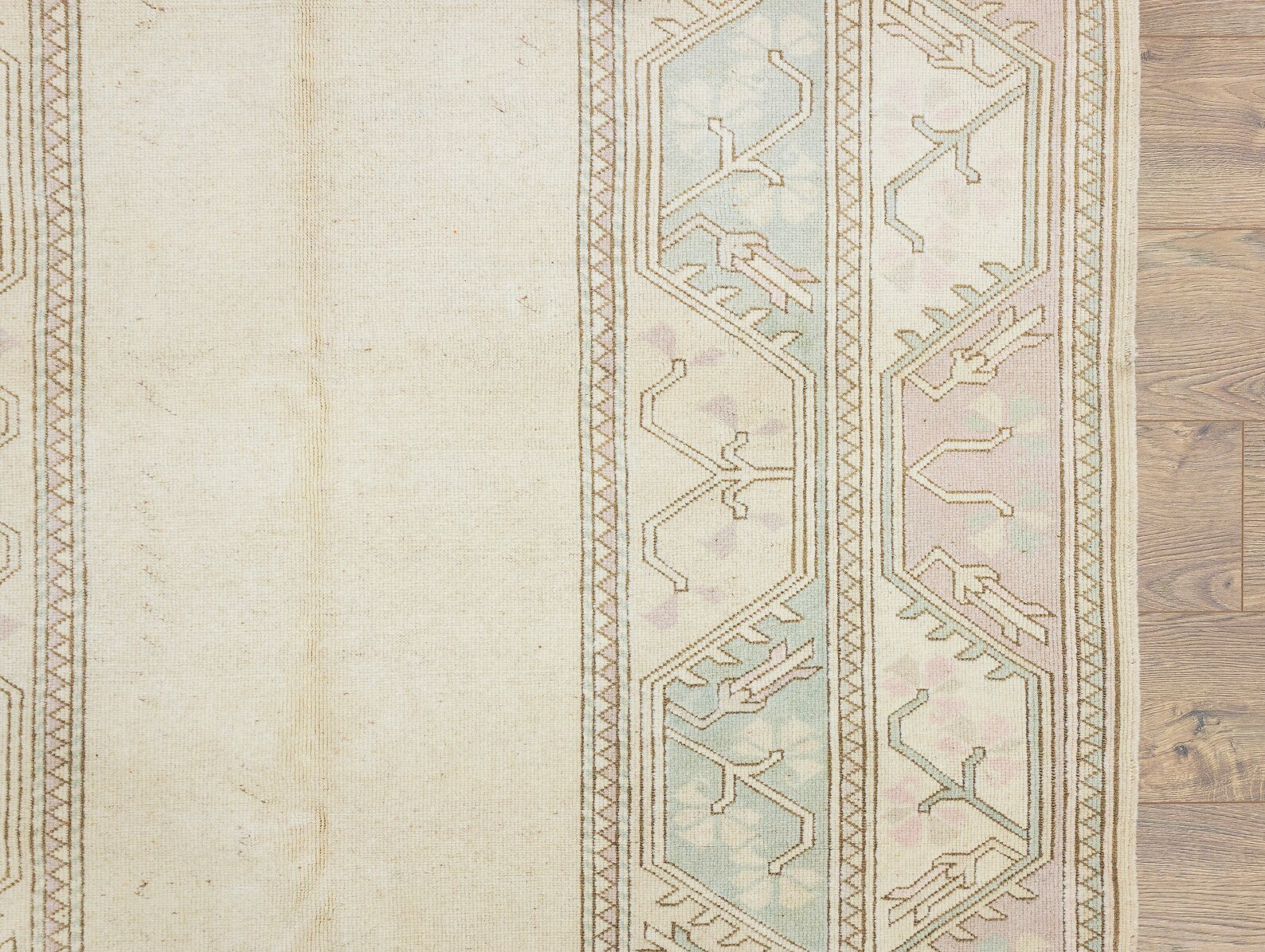 Turkish Oushak Rug 5.3x7.10 ft – Soft Pastel Wool – Scandinavian Modern Minimal Decor | Etsy (US)