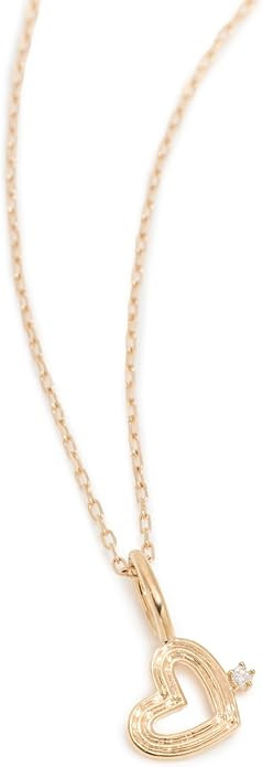 Adina Reyter Women's 14k Groovy Diamond Heart Mini Bead Charm Necklace | Amazon (US)