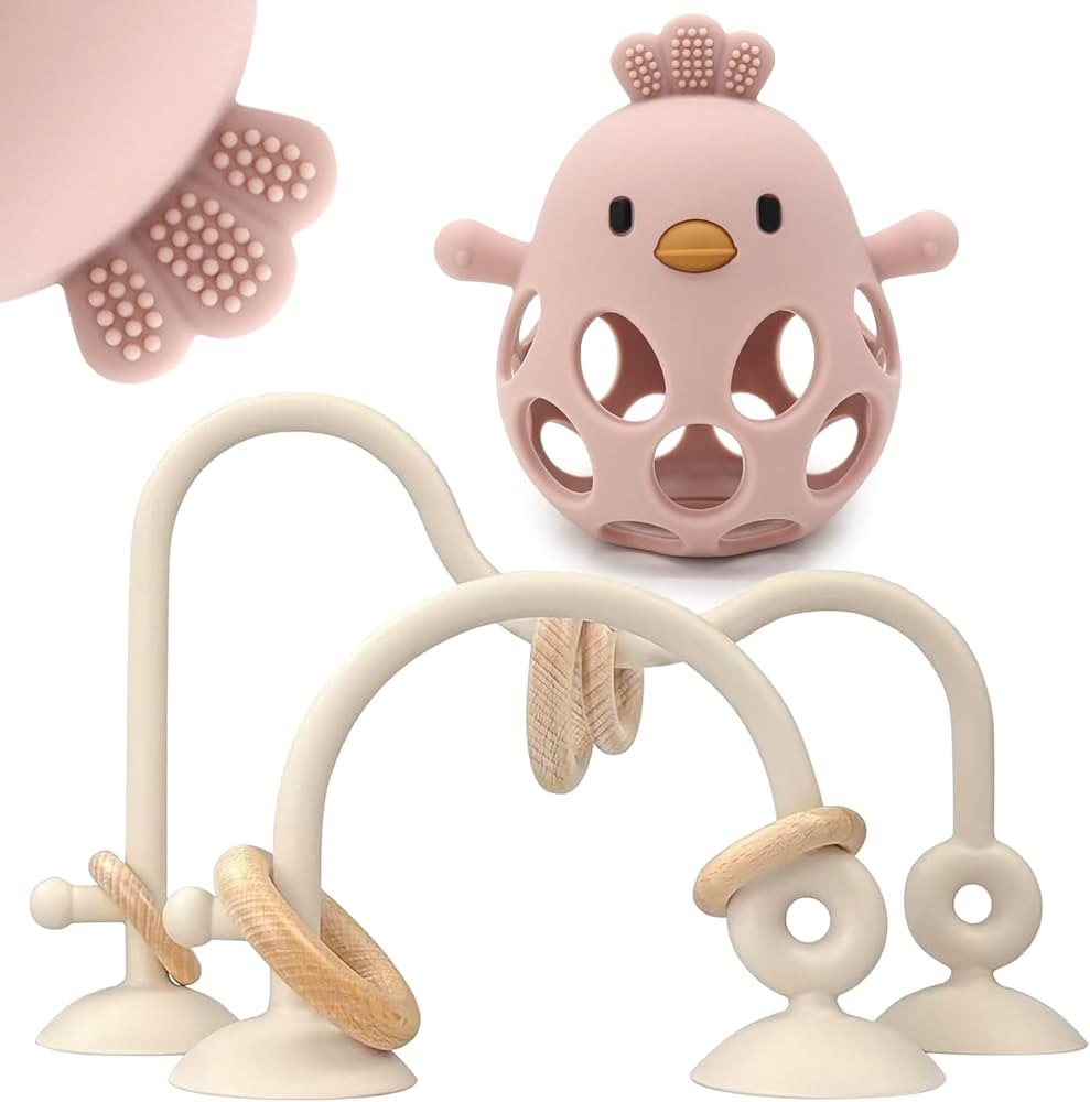 Baby High Chair Suction Toys Teething Chew - Baby Table Toys, Teething Toys Silicone Teethers, Fo... | Amazon (US)