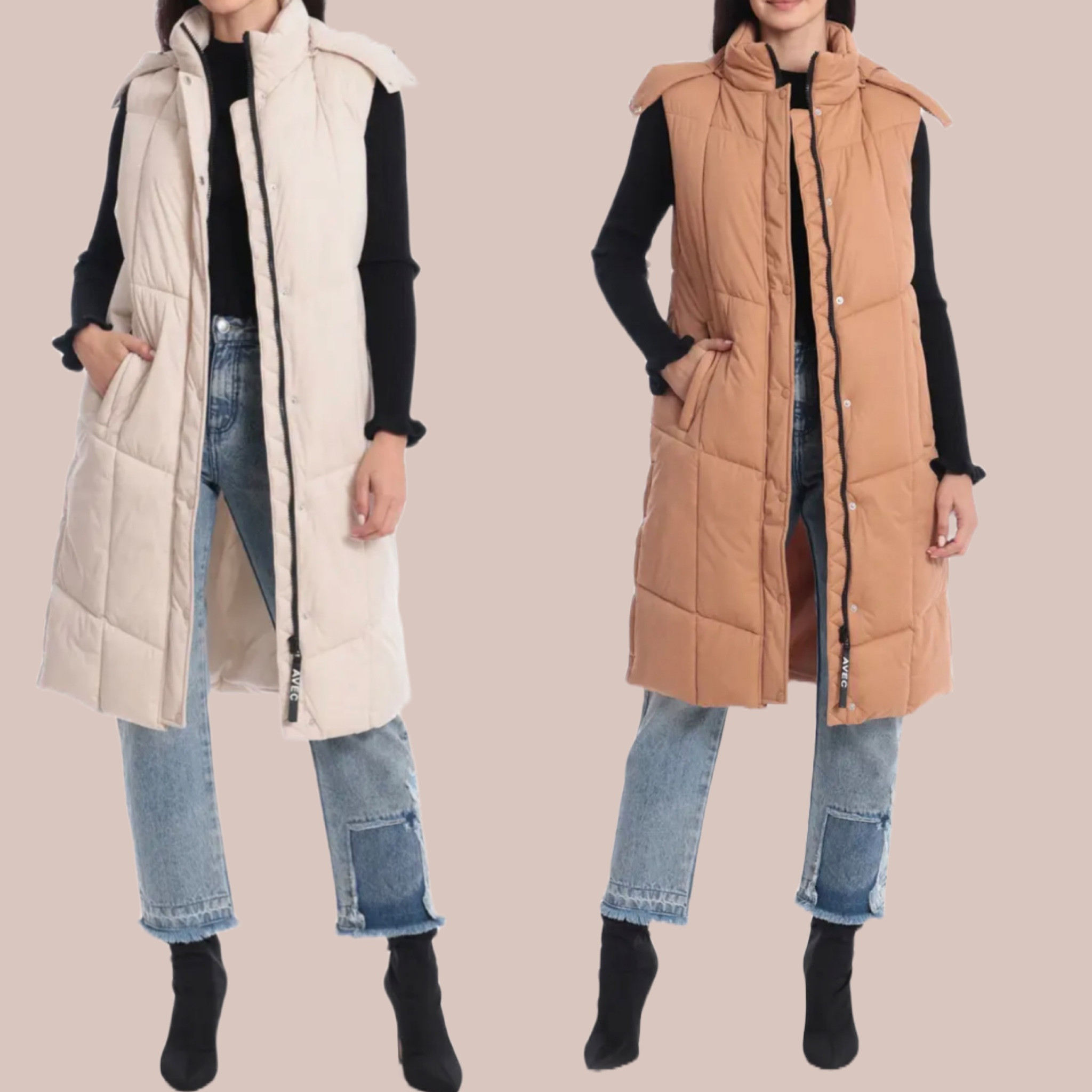 Thermalpuff™ Longline Hooded Puffer Vest
AVEC LES FILLES

Vests are having a moment, and this one hits all the high notes with a showy longer length, Thermalpuff premium fill and a plush quilted fabrication. Zip-welt pockets add convenient storage, and snap-closure side vents enhance mobility.

39 1/2" length (size Medium)
Front zip closure with snap storm placket
Stand collar; removable hood
Front zip pockets
Snap-closure side vents
Lined, with Thermalpuff polyester fill
100% polyester
Dry clean
Imported