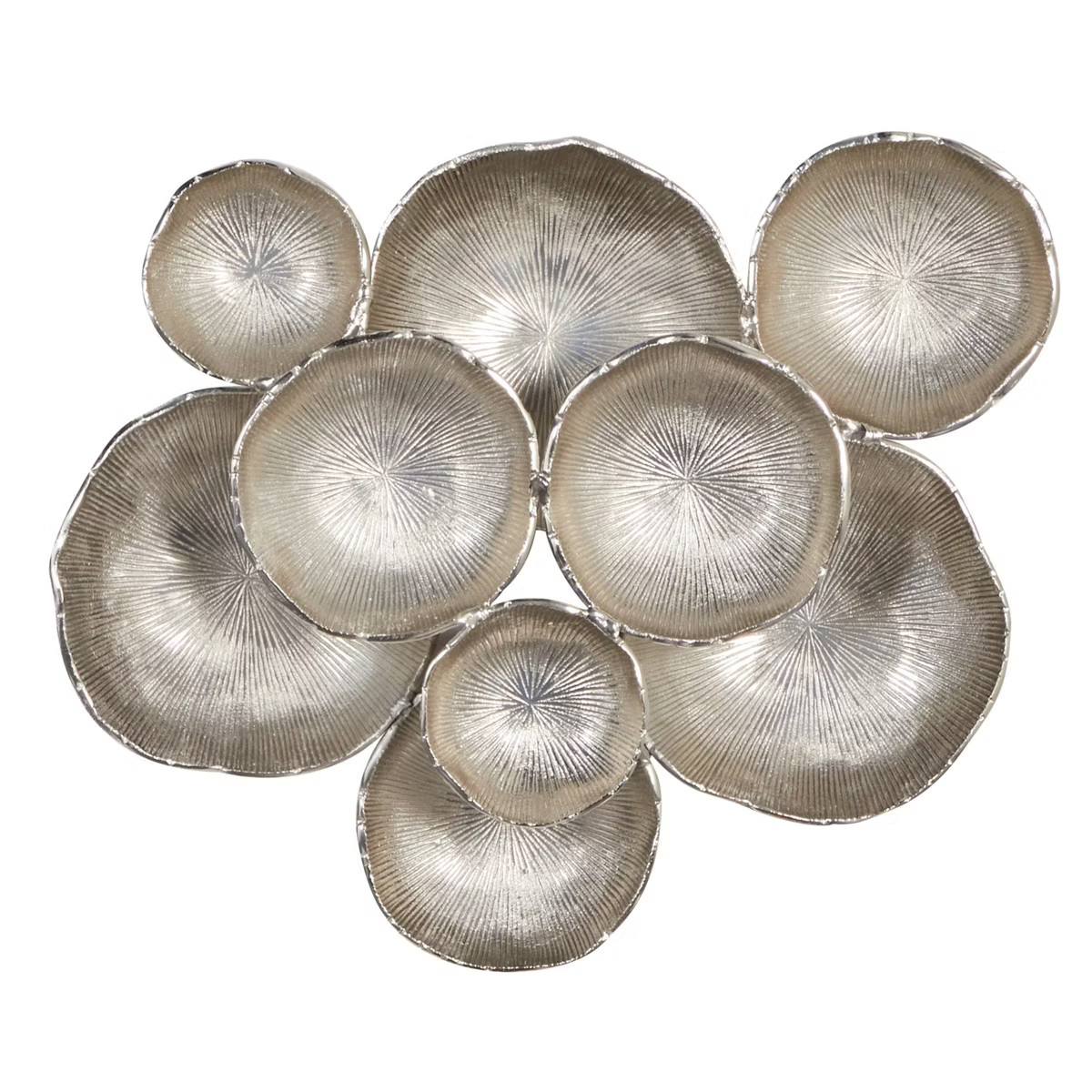Aluminum Plate Wall Decor with Uneven Edges Silver - Olivia & May | Target